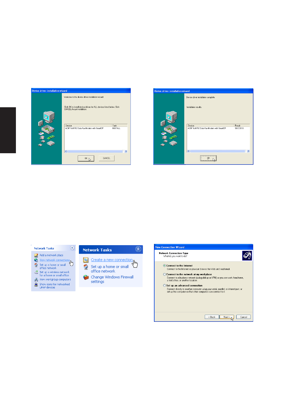 Modem driver setup, Modem configuration | Asus Z92Ne User Manual | Page 50 / 114