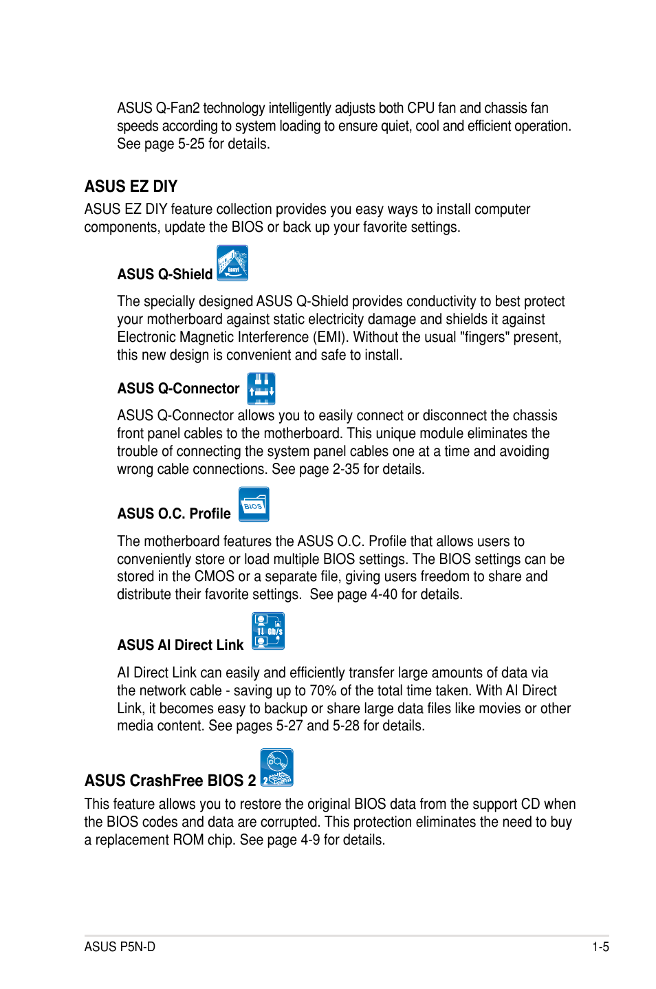 Asus P5N-D User Manual | Page 21 / 164