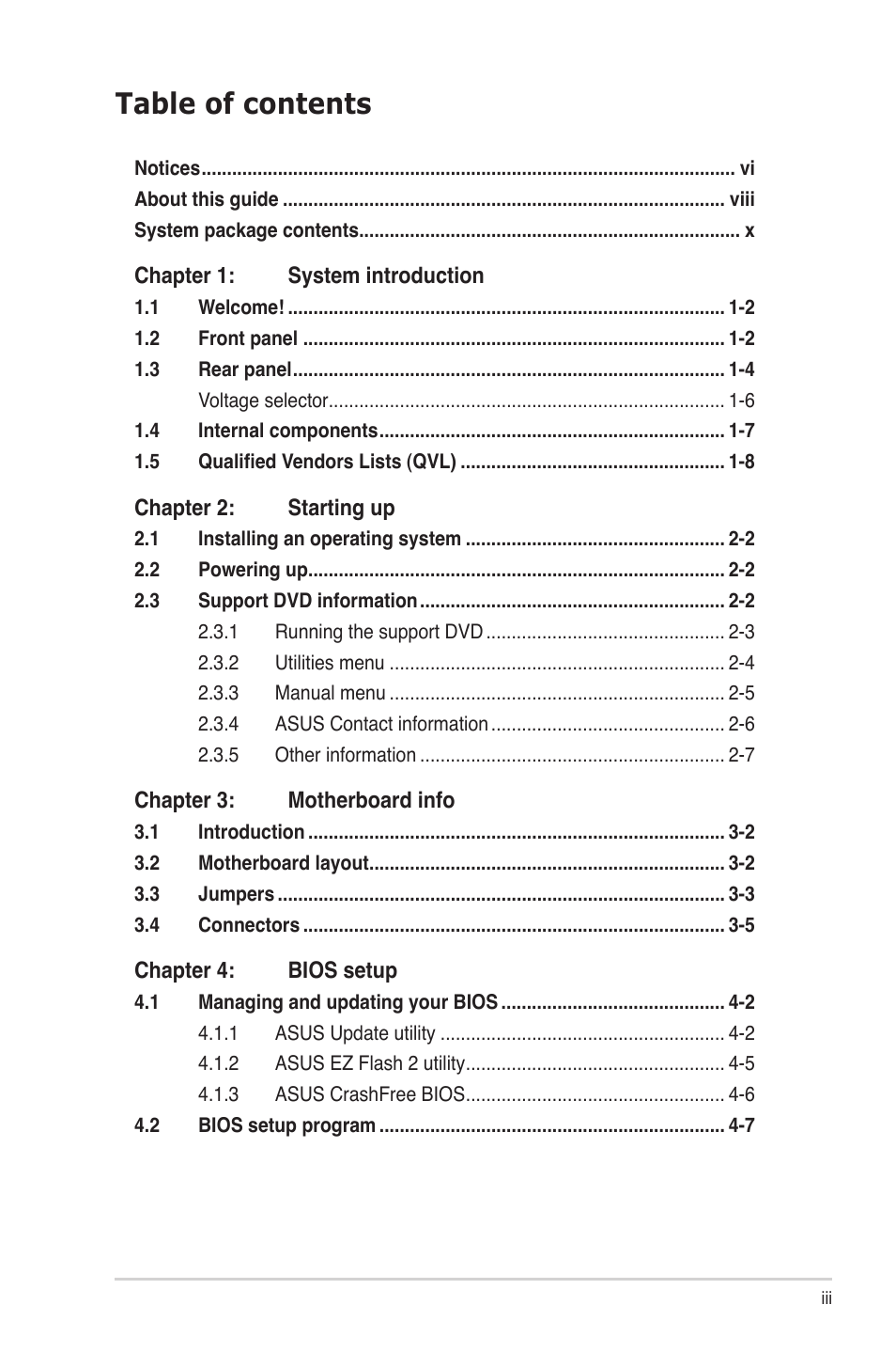 Asus V6-P5G31E User Manual | Page 3 / 70