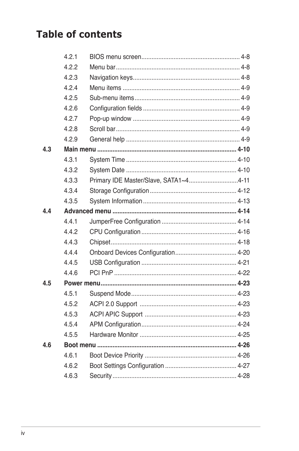 Asus V6-P5G31E User Manual | Page 4 / 70