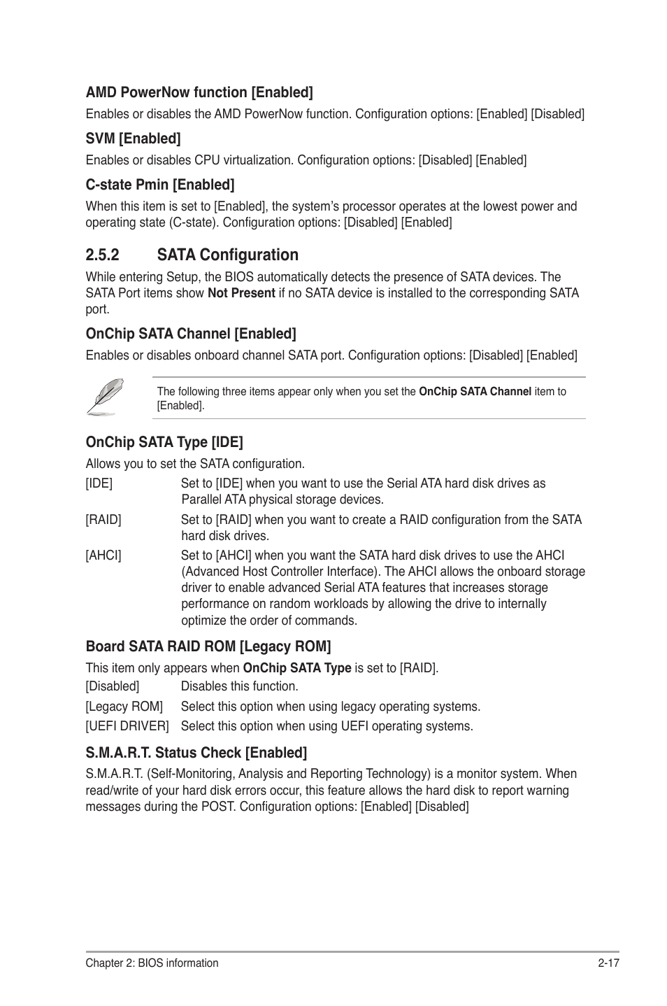 2 sata configuration, Sata configuration -17 | Asus F1A55-M LX3 R2.0 User Manual | Page 55 / 69