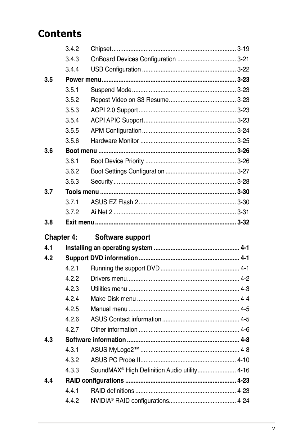 Asus P5N-VM WS User Manual | Page 5 / 122