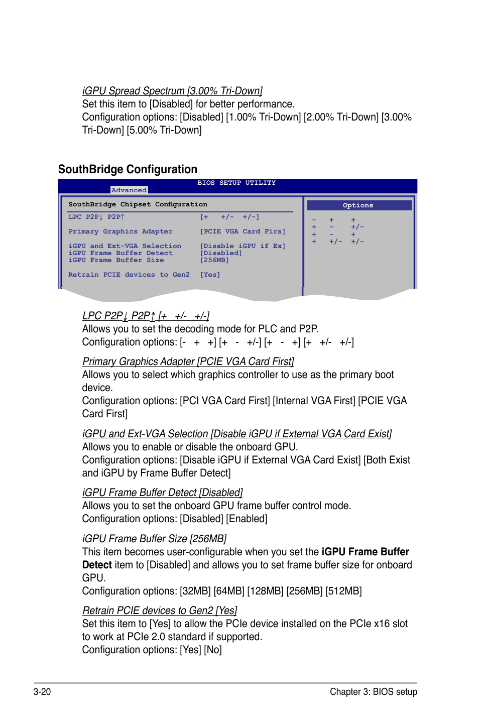 Southbridge configuration | Asus P5N-VM WS User Manual | Page 74 / 122