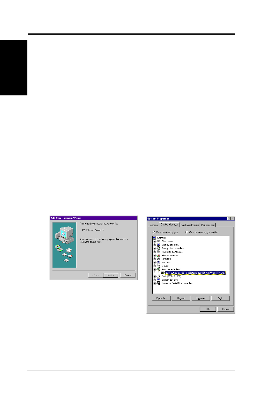 System requirements, Installing a network card | Asus ACM6050EB User Manual | Page 6 / 16