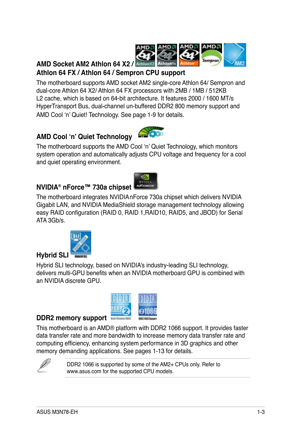 Asus M3N78-EH User Manual | Page 15 / 94