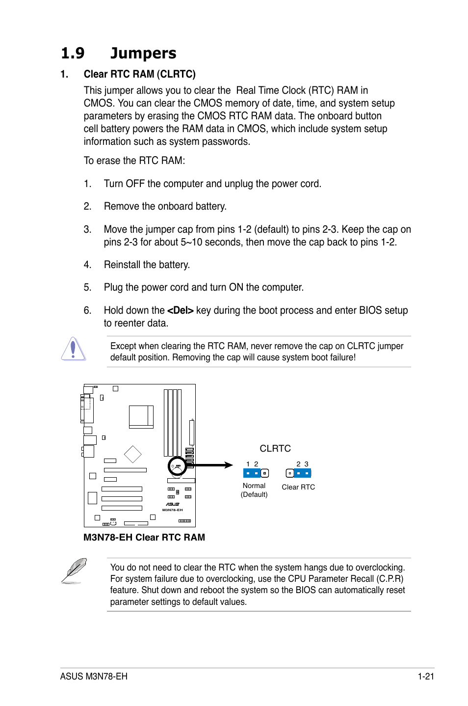 9 jumpers | Asus M3N78-EH User Manual | Page 33 / 94