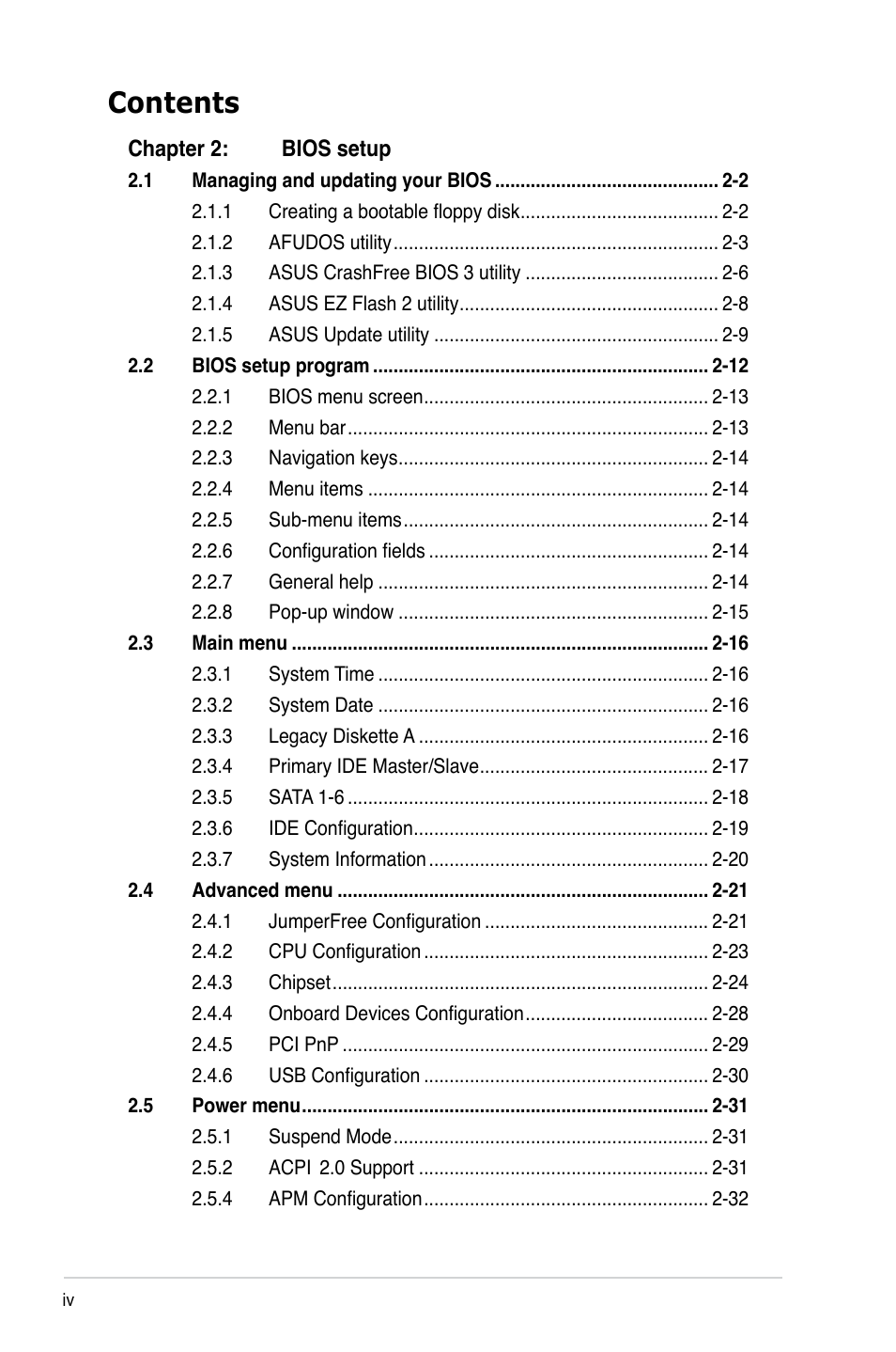 Asus M3N78-EH User Manual | Page 4 / 94