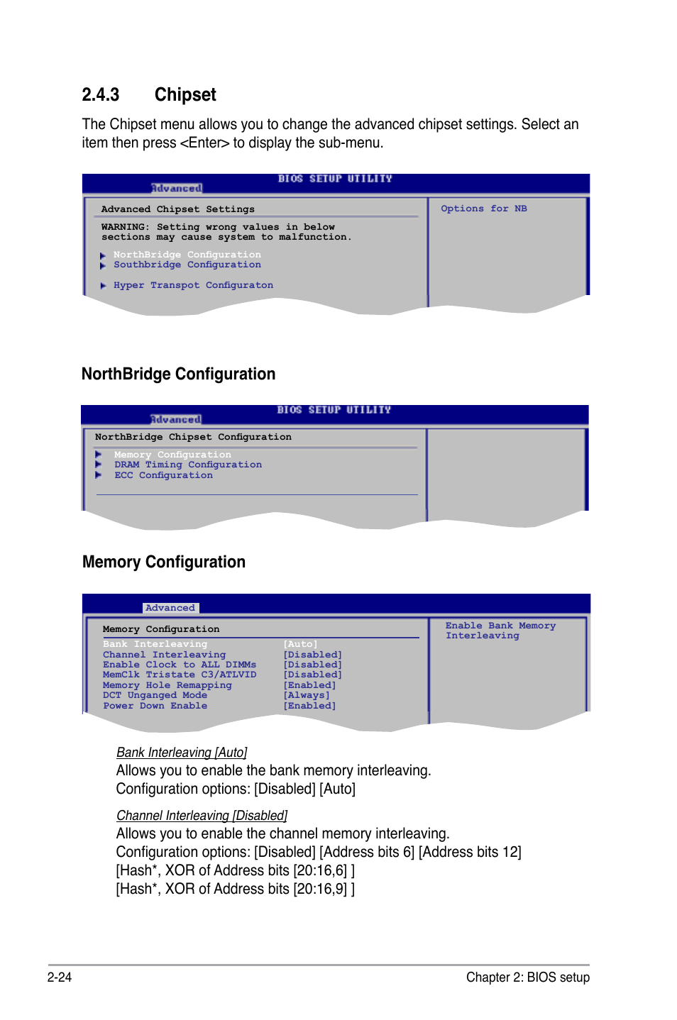 3 chipset, Northbridge configuration | Asus M3N78-EH User Manual | Page 68 / 94