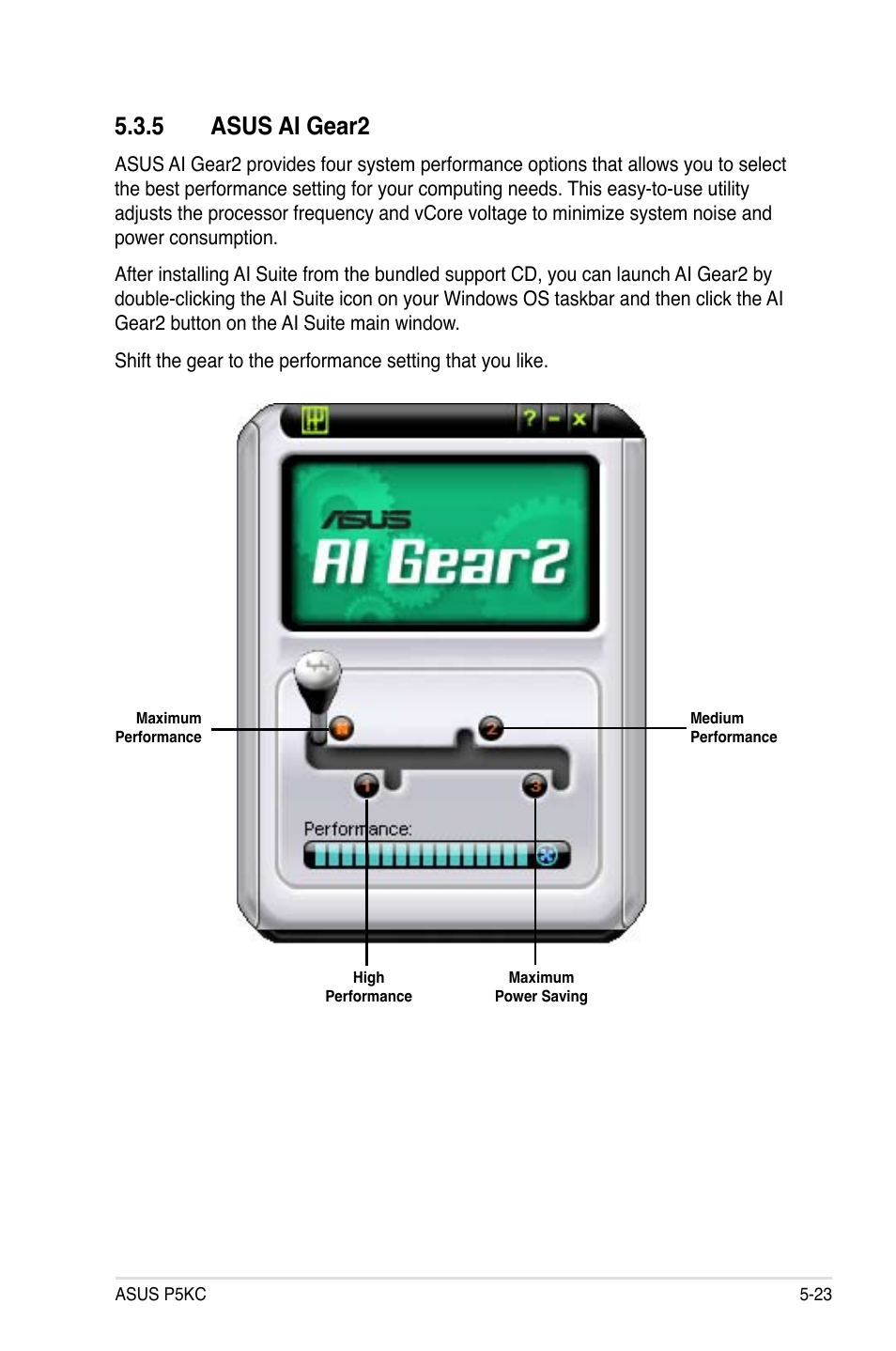 5 asus ai gear2 | Asus P5KC User Manual | Page 133 / 154