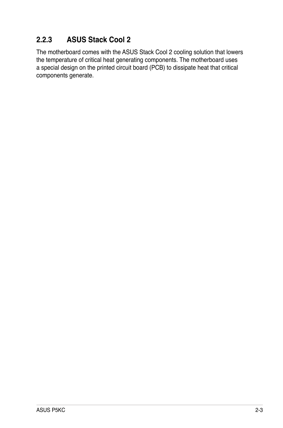 3 asus stack cool 2 | Asus P5KC User Manual | Page 27 / 154