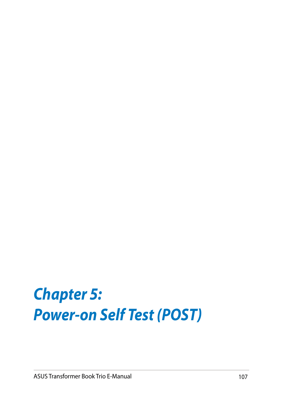 Chapter 5: power-on self test (post) | Asus TX201LA User Manual | Page 107 / 154