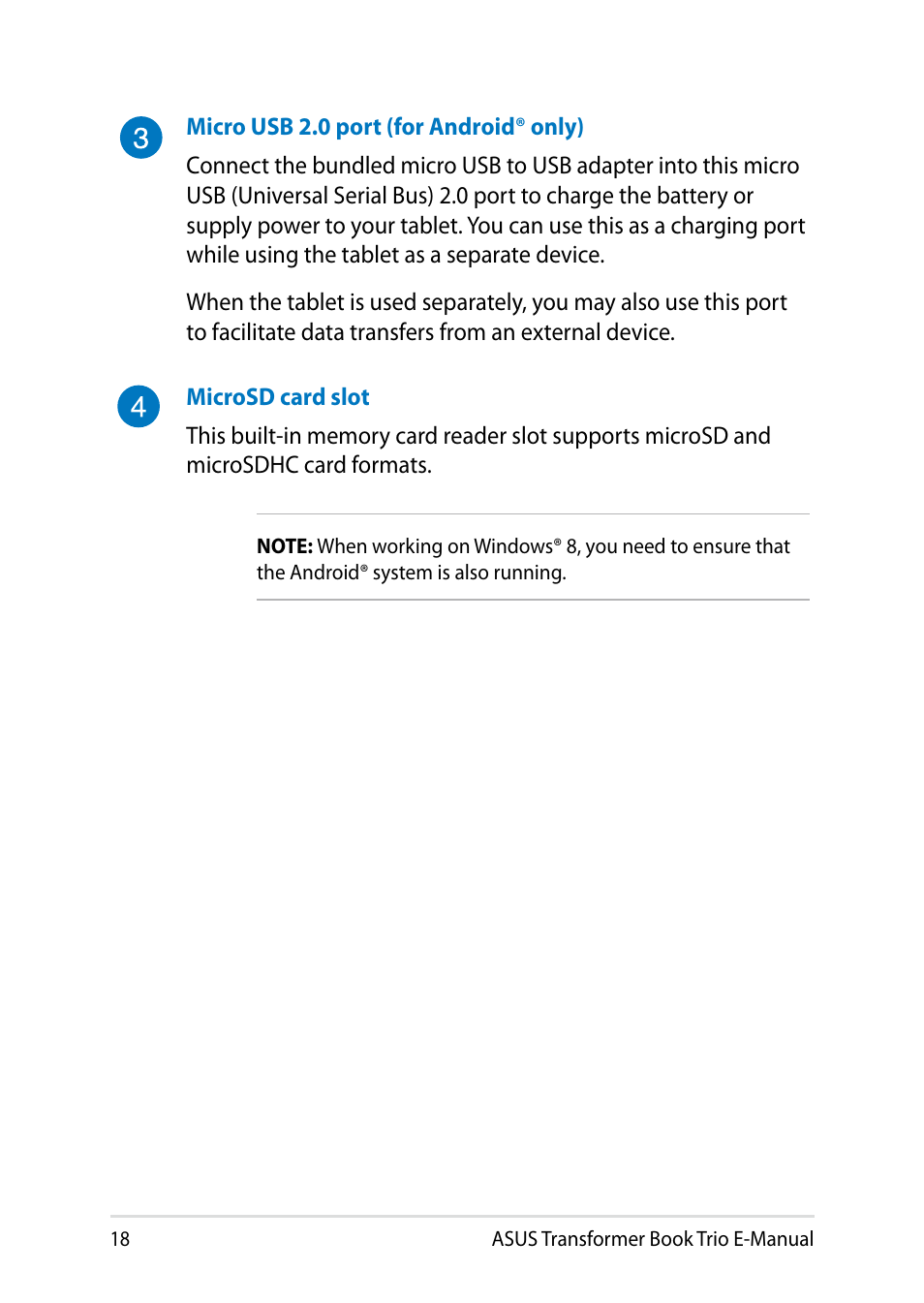 Asus TX201LA User Manual | Page 18 / 154