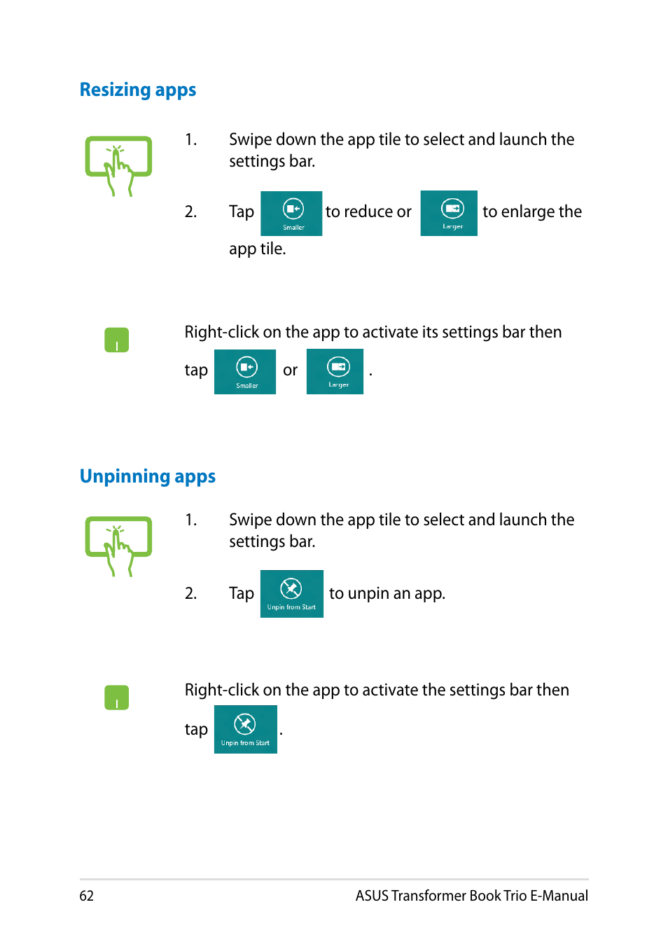 Asus TX201LA User Manual | Page 62 / 154