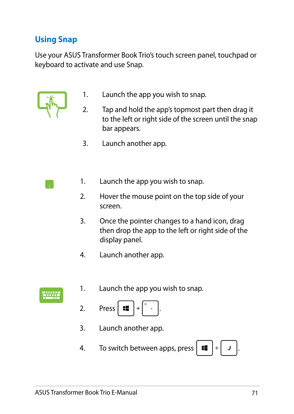 Asus TX201LA User Manual | Page 71 / 154