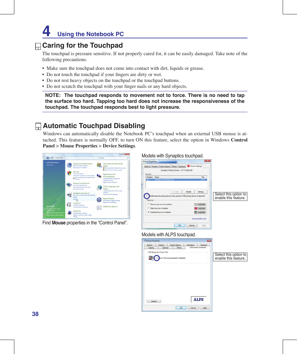 Asus R1E User Manual | Page 38 / 74