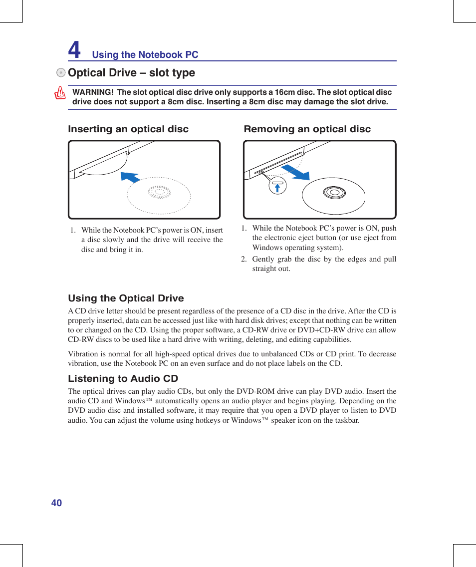 Asus R1E User Manual | Page 40 / 74