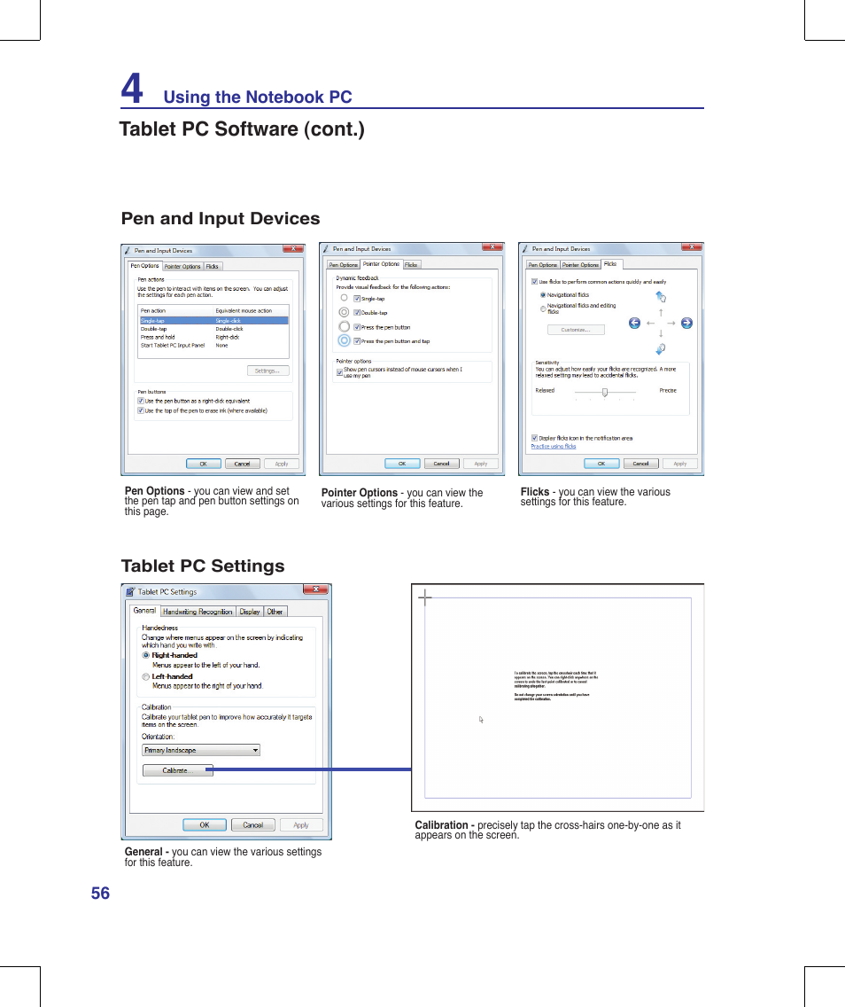 Tablet pc software (cont.) | Asus R1E User Manual | Page 56 / 74