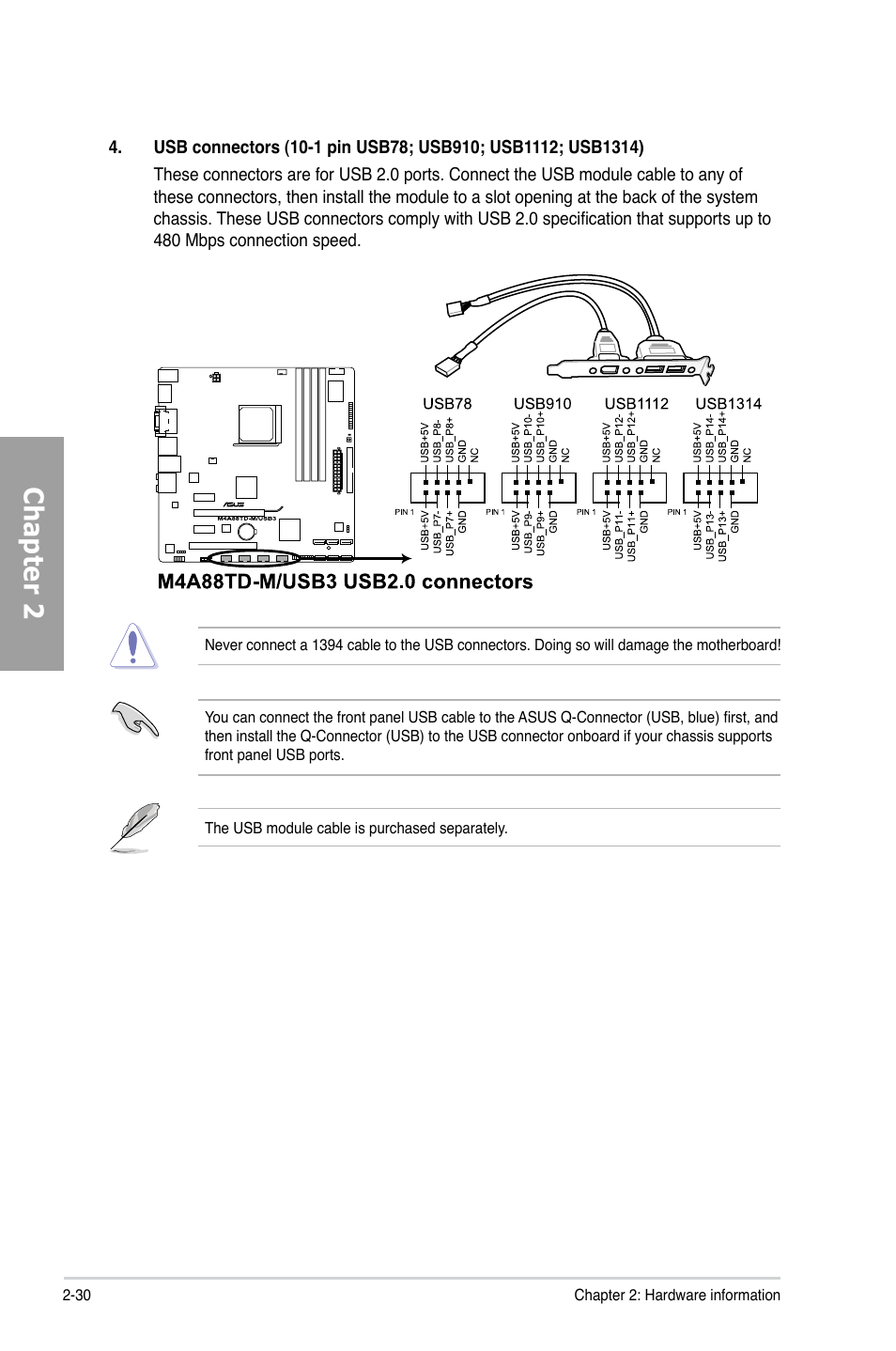 Chapter 2 | Asus M4A88TD-M/USB3 User Manual | Page 48 / 124