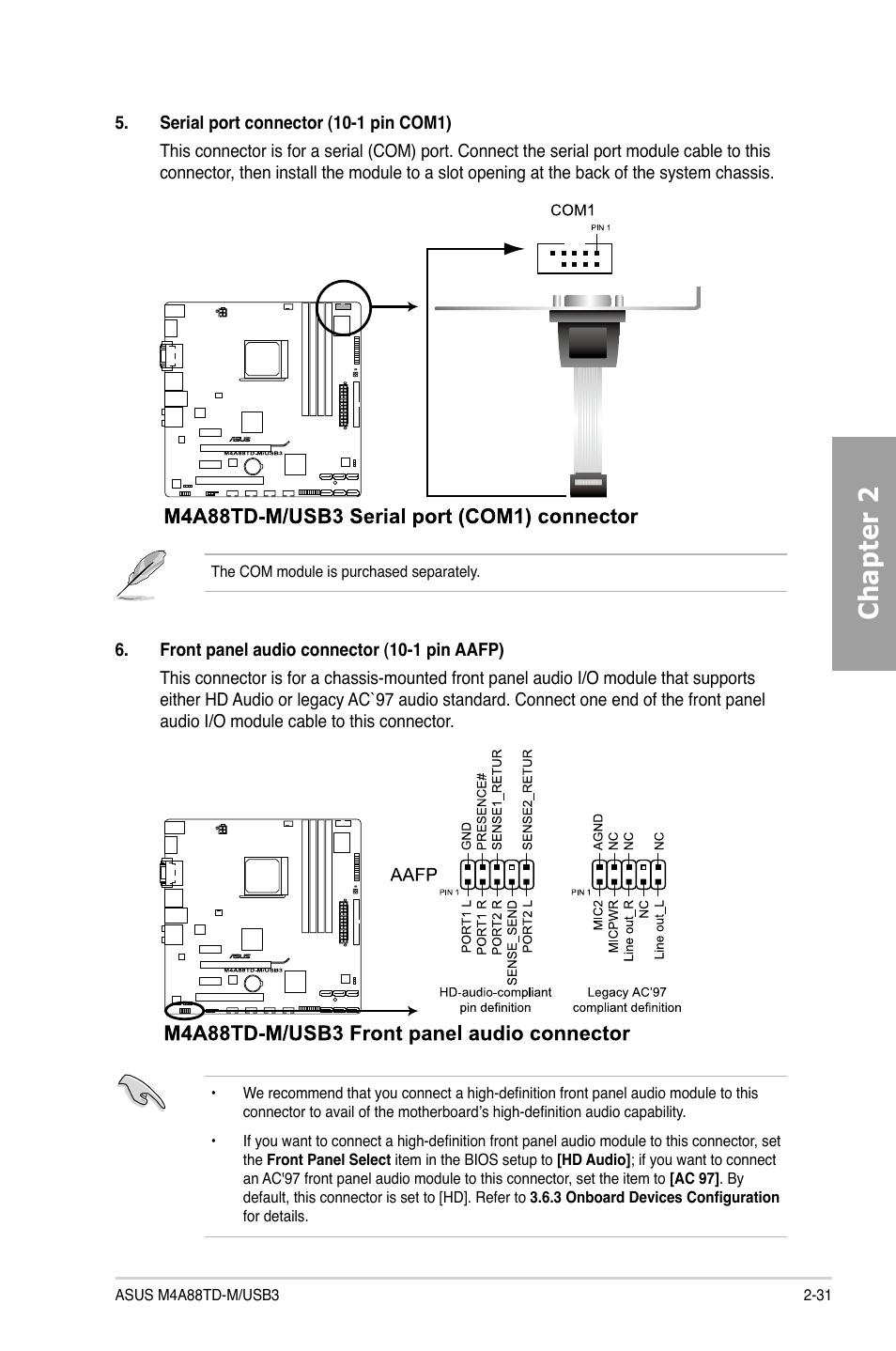 Chapter 2 | Asus M4A88TD-M/USB3 User Manual | Page 49 / 124