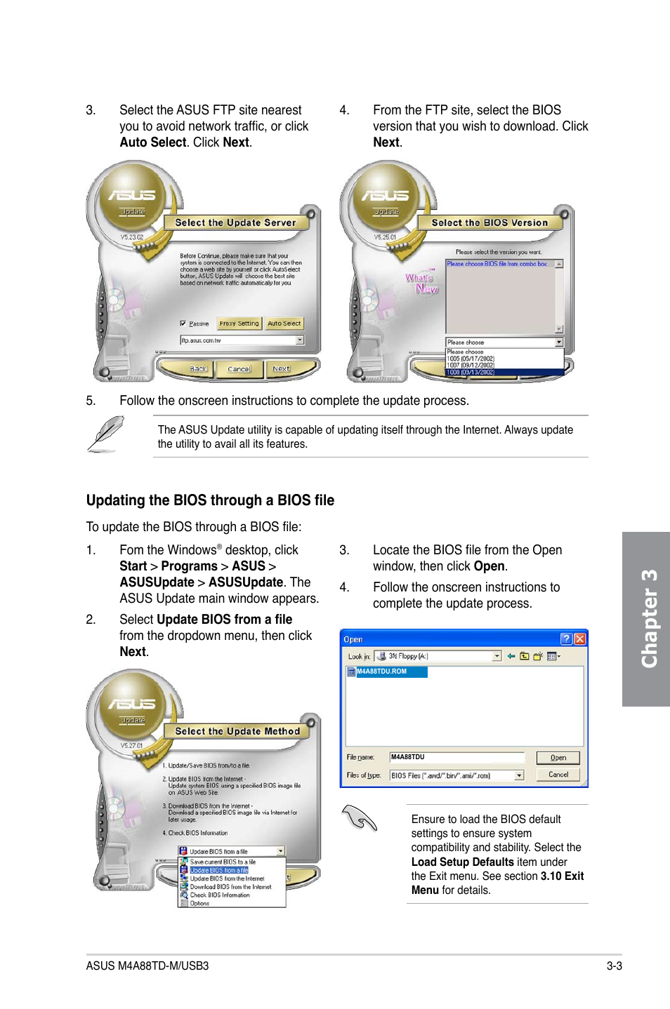 Chapter 3 | Asus M4A88TD-M/USB3 User Manual | Page 59 / 124