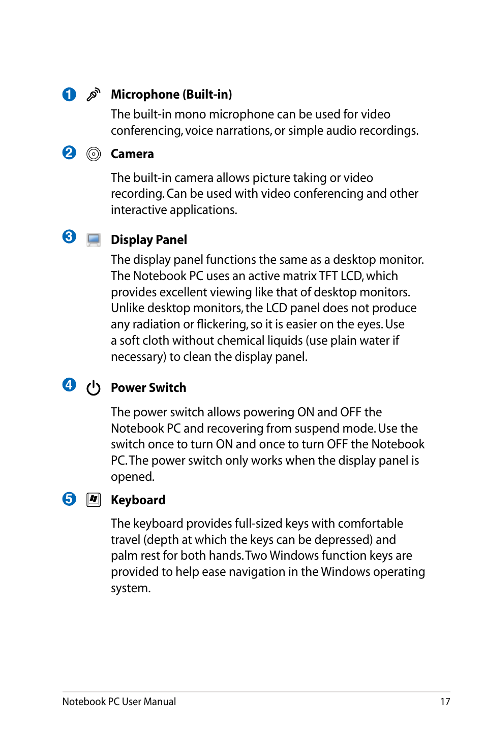 Asus R900VB User Manual | Page 17 / 122