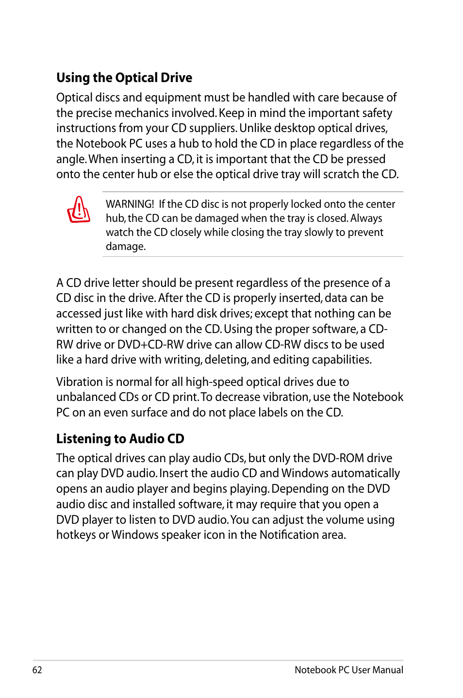 Asus R900VB User Manual | Page 62 / 122