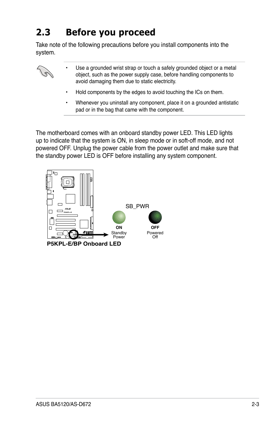 3 before you proceed, Before you proceed -3 | Asus BA5120 User Manual | Page 17 / 42