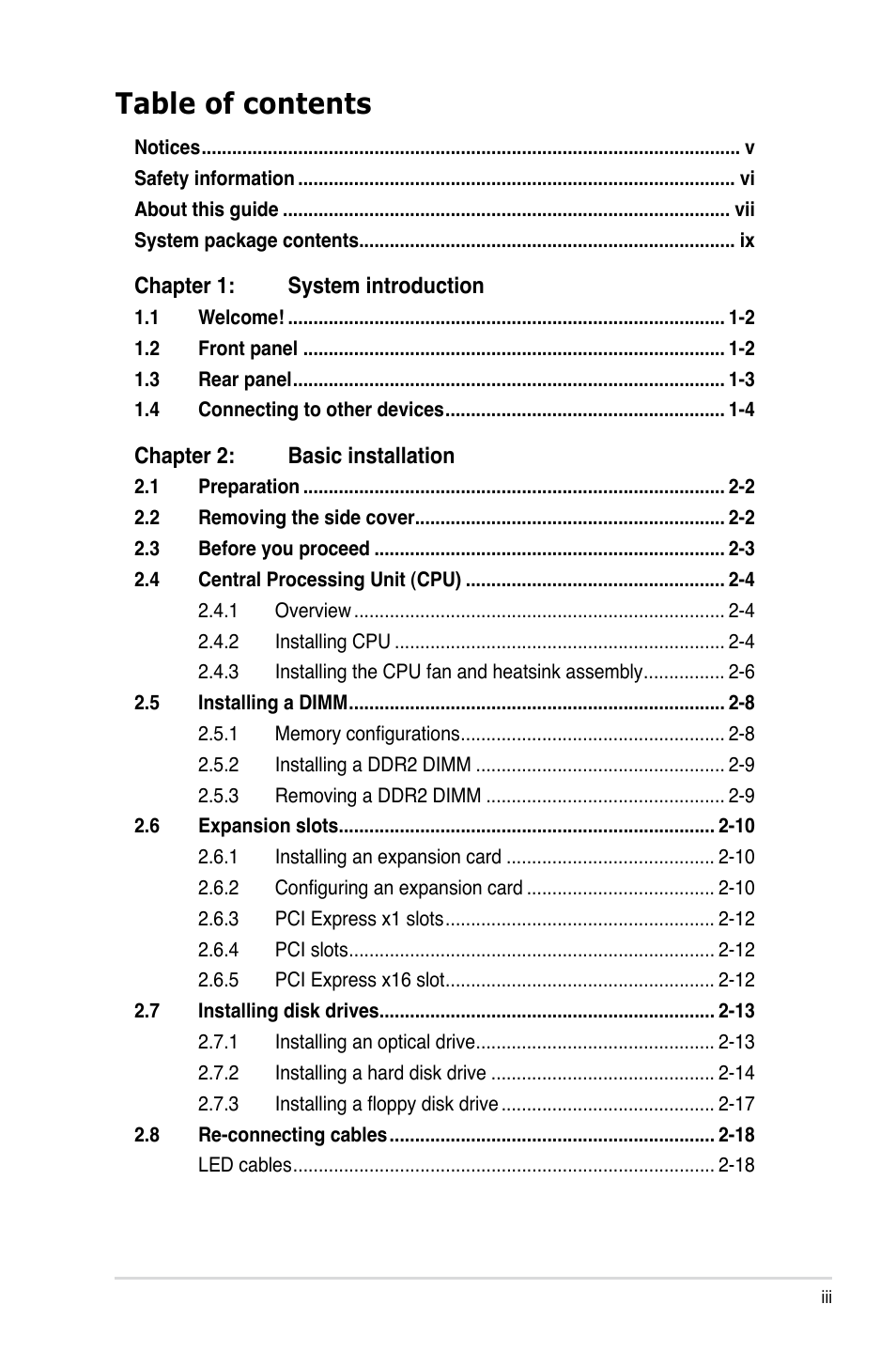 Asus BA5120 User Manual | Page 3 / 42