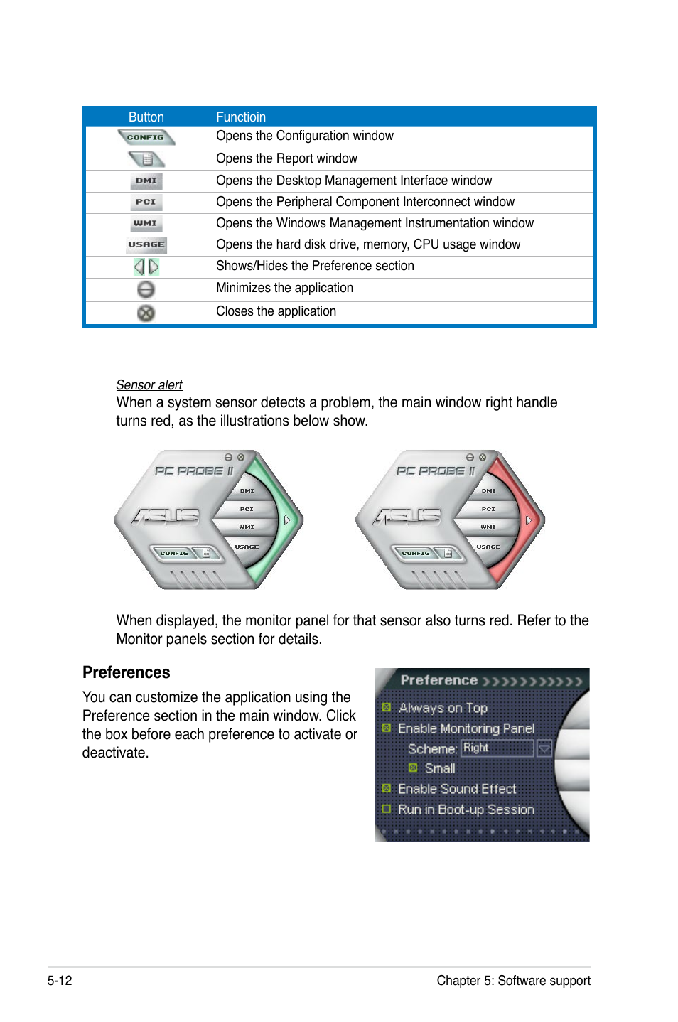 Preferences | Asus P5K/EPU User Manual | Page 116 / 150