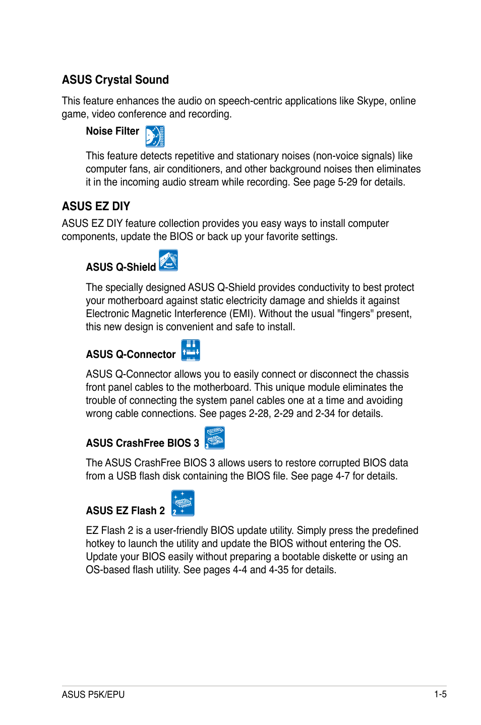 Asus P5K/EPU User Manual | Page 21 / 150