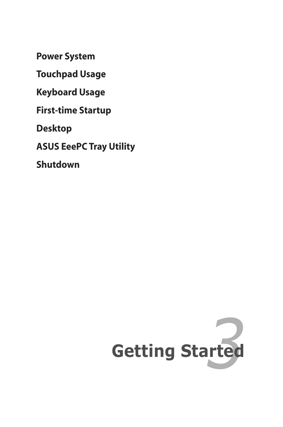 Getting started | Asus Eee PC 1000HG User Manual | Page 25 / 88