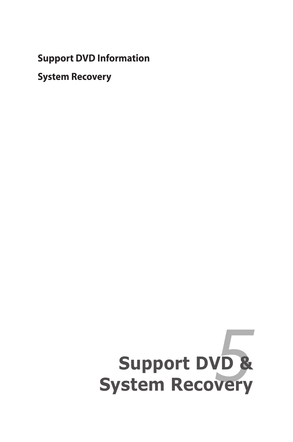 Support dvd & system recovery | Asus Eee PC 1000HG User Manual | Page 69 / 88