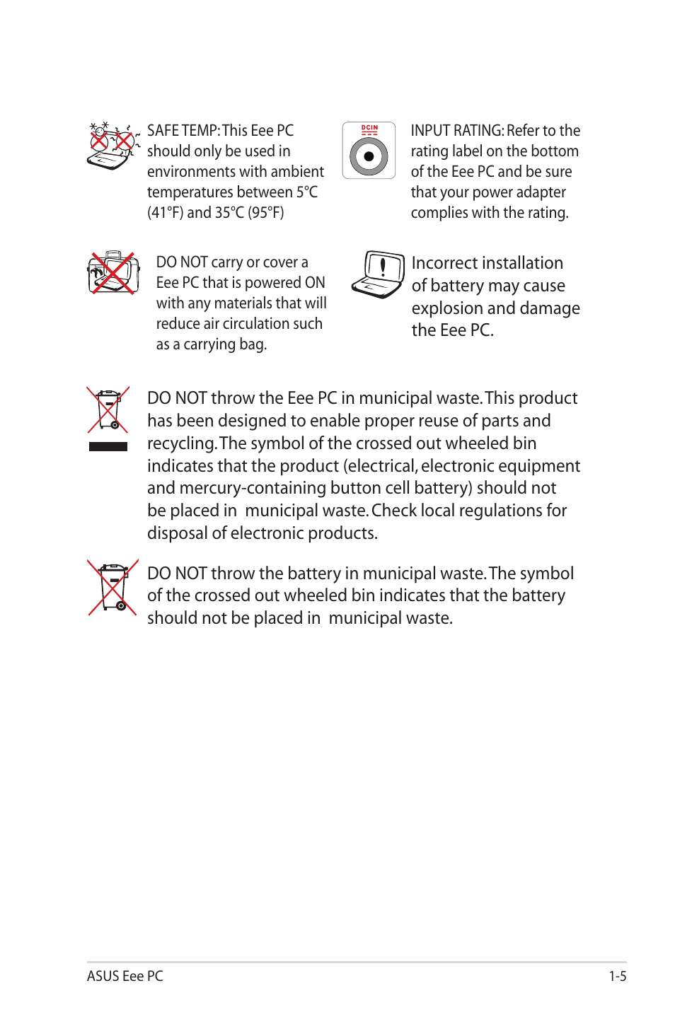 Asus Eee PC 1000HG User Manual | Page 9 / 88