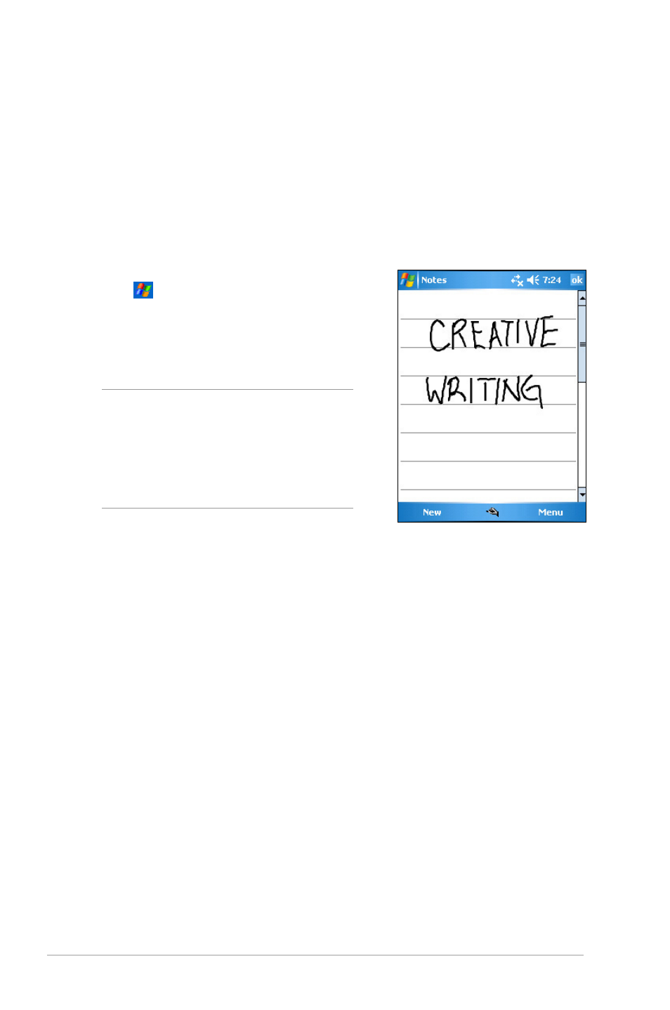 Writing on the screen | Asus MYPAL A636 User Manual | Page 20 / 104