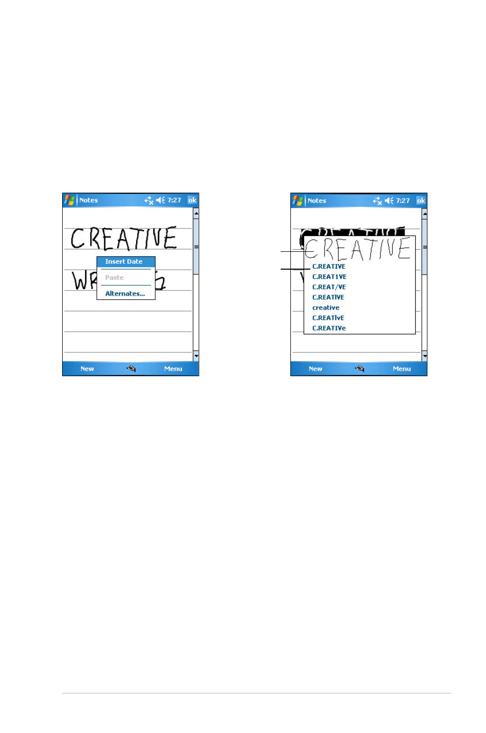 Tips for getting good writing recognition | Asus MYPAL A636 User Manual | Page 21 / 104