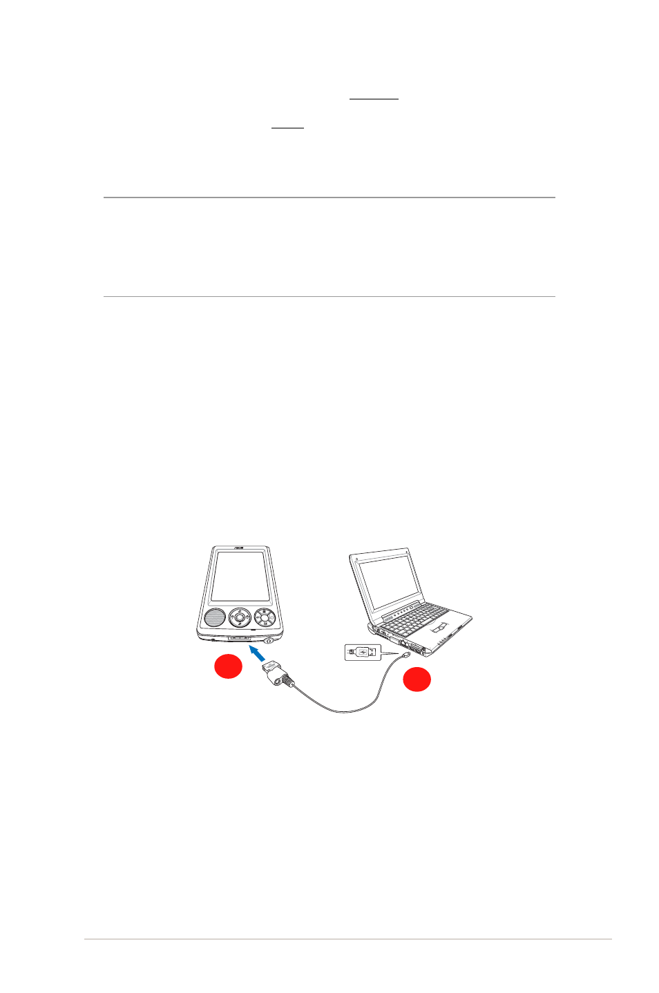 Synchronizing your device, Connecting your device to a computer, Setting up a sync relationship | Asus MYPAL A636 User Manual | Page 39 / 104