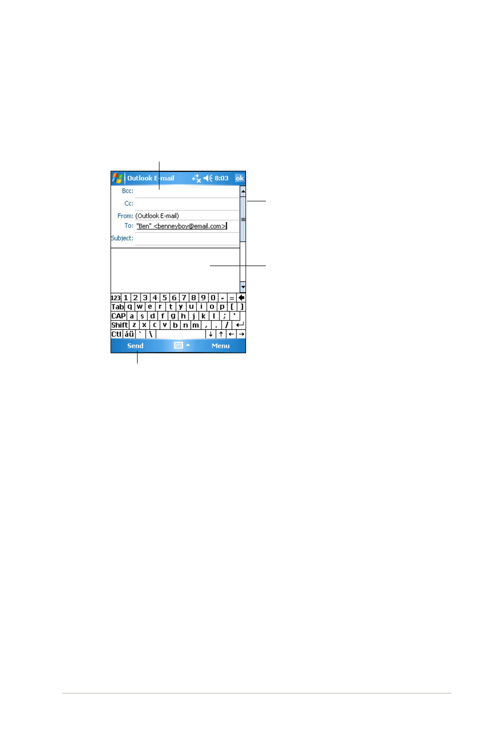 Composing messages | Asus MYPAL A636 User Manual | Page 57 / 104
