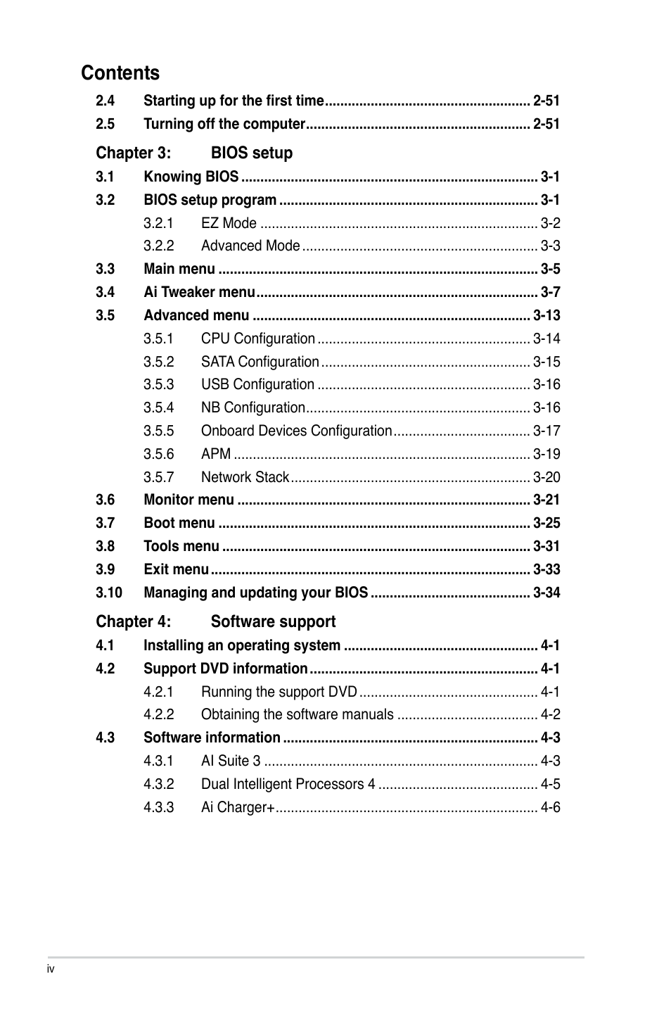 Asus A88X-PRO User Manual | Page 4 / 141