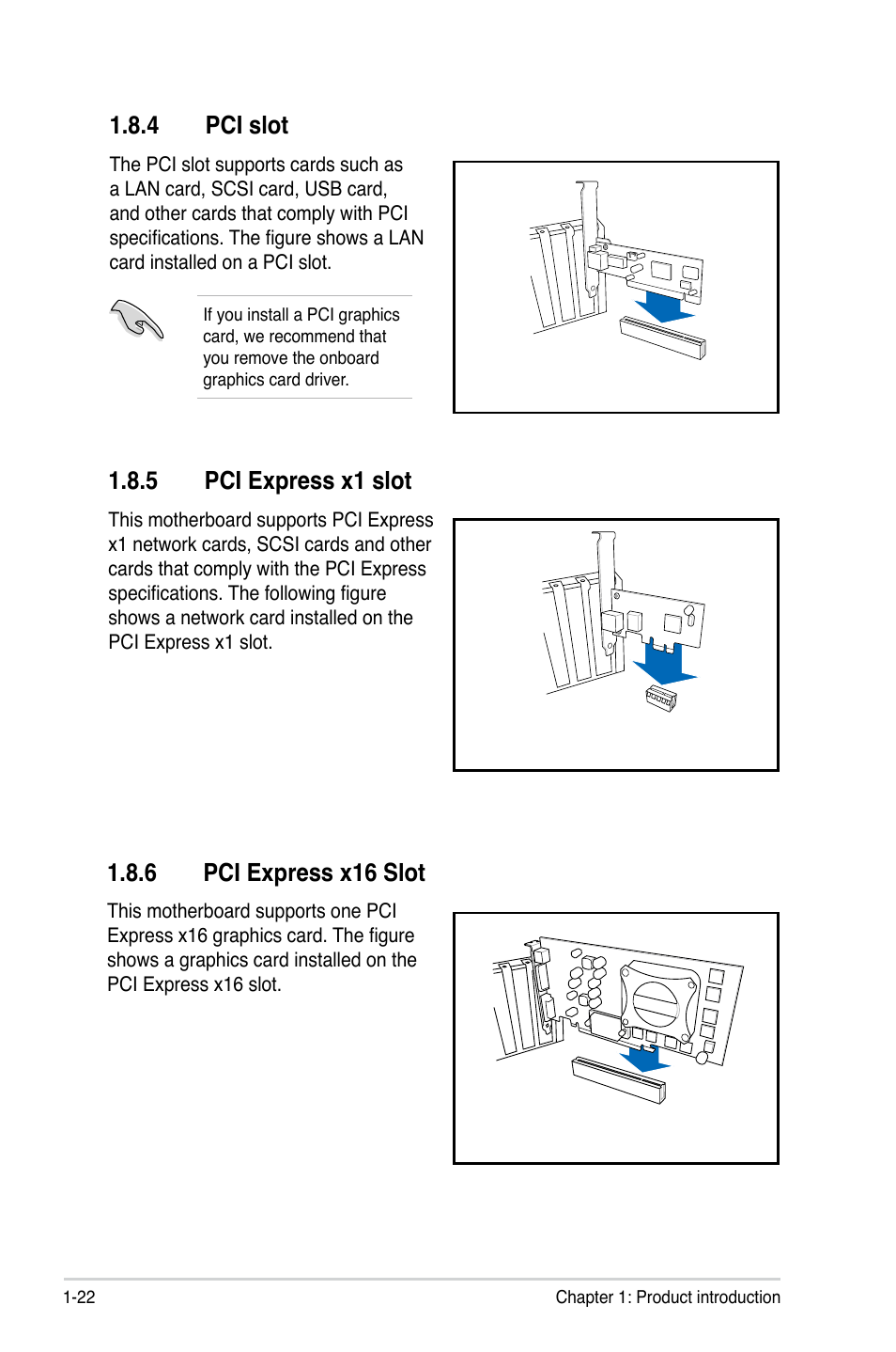 4 pci slot, 6 pci express x16 slot, 5 pci express x1 slot | Asus P5KPL-CM User Manual | Page 34 / 88