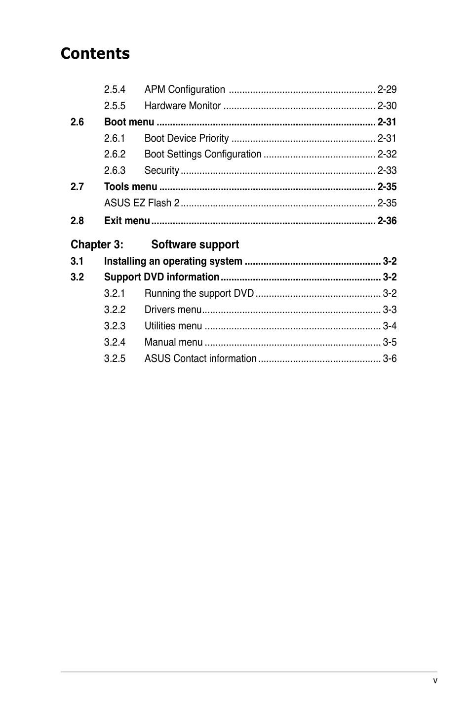 Asus P5KPL-CM User Manual | Page 5 / 88