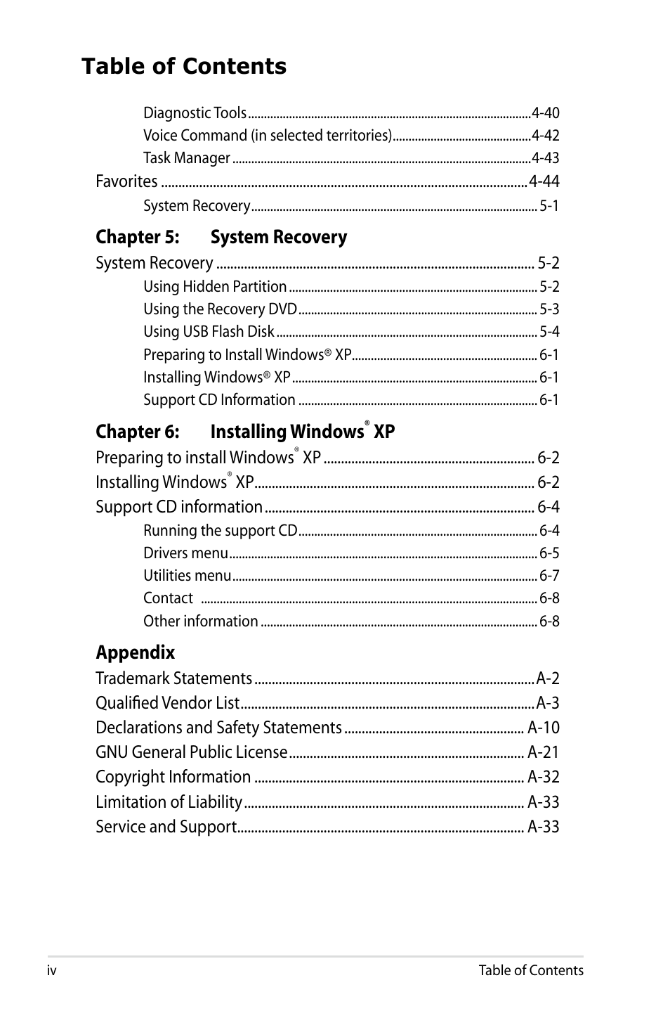 Asus Eee PC 900/Linux User Manual | Page 4 / 130