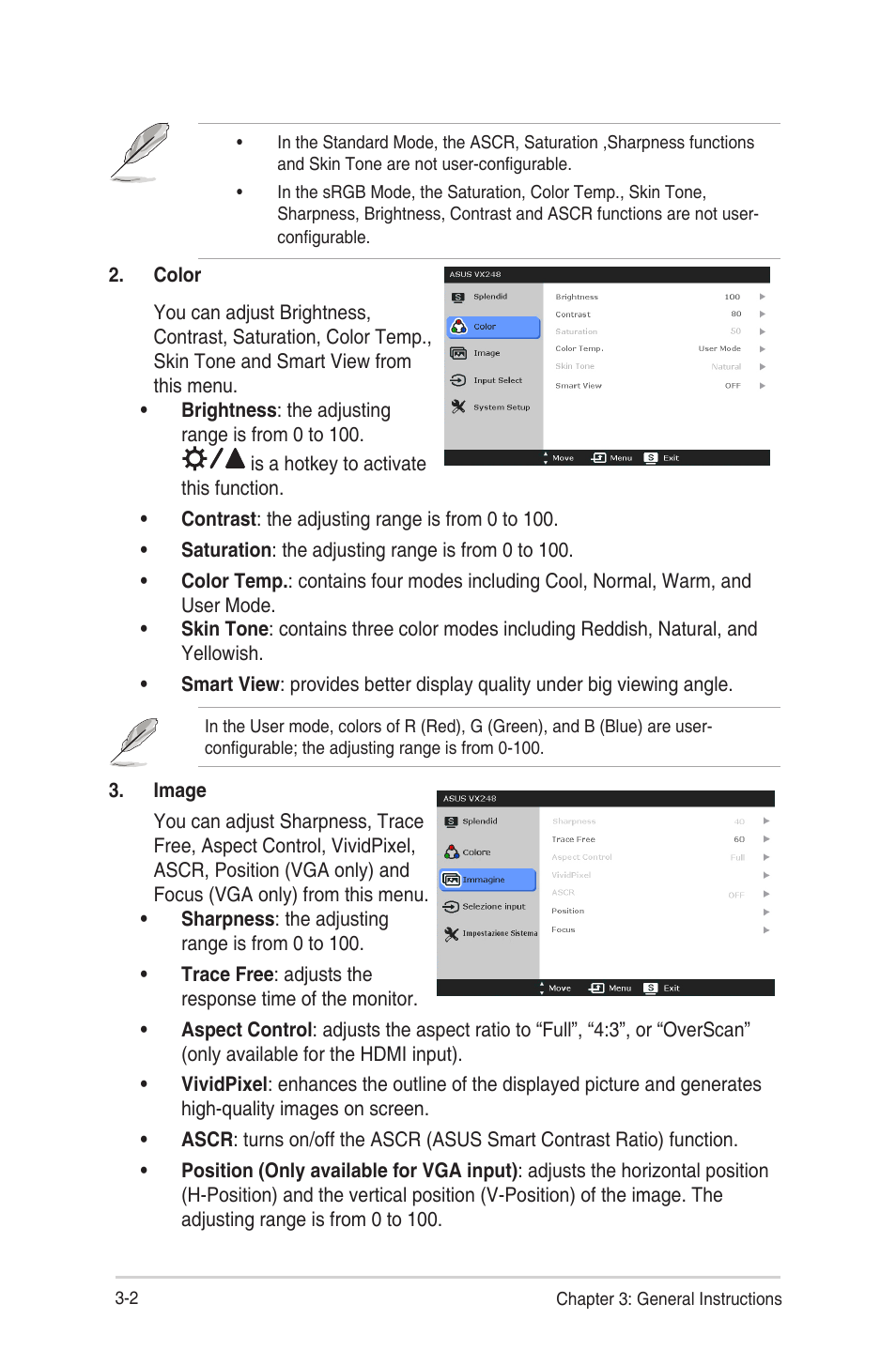 Asus VX248N User Manual | Page 22 / 29