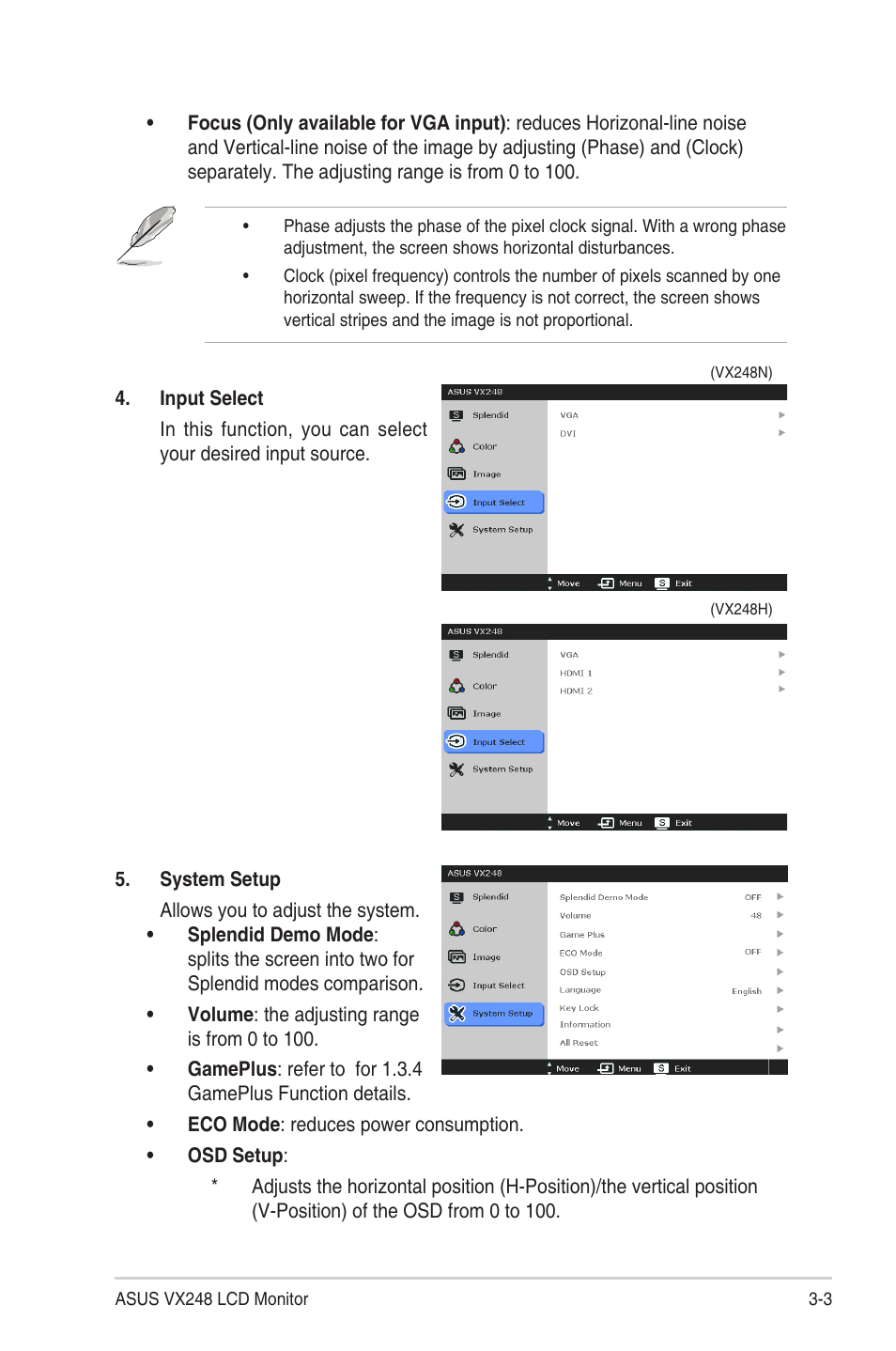 Asus VX248N User Manual | Page 23 / 29