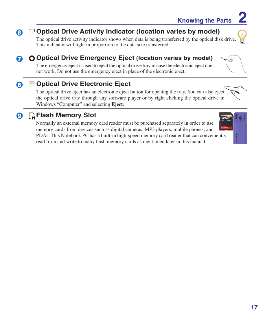 Asus W6Fp User Manual | Page 17 / 85