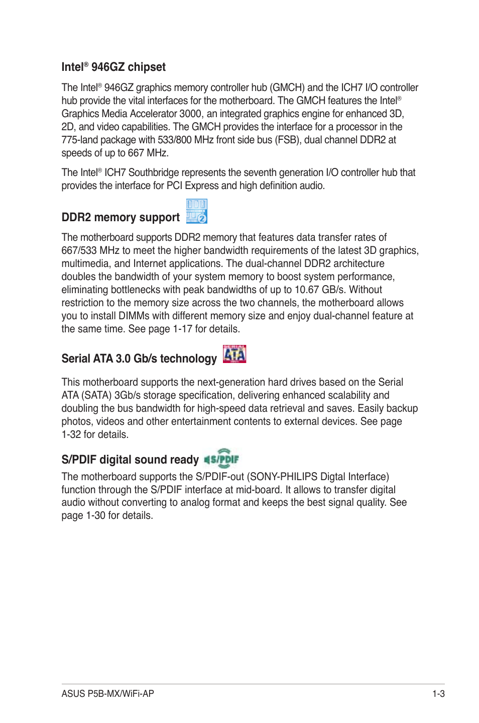 Asus P5B-MX/WIFI-AP User Manual | Page 15 / 94