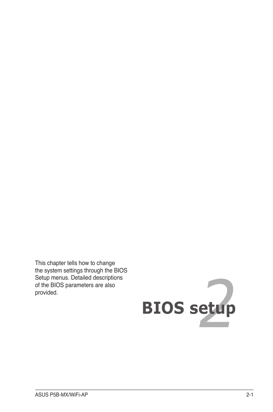 Bios setup | Asus P5B-MX/WIFI-AP User Manual | Page 51 / 94