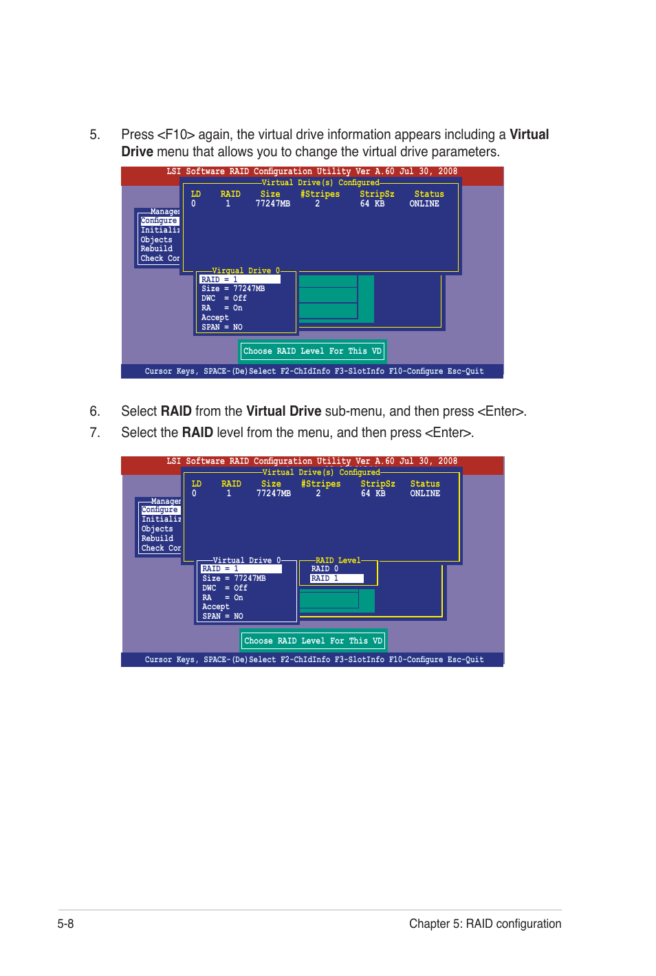 8 chapter 5: raid configuration | Asus Z8PE-D12 User Manual | Page 114 / 170
