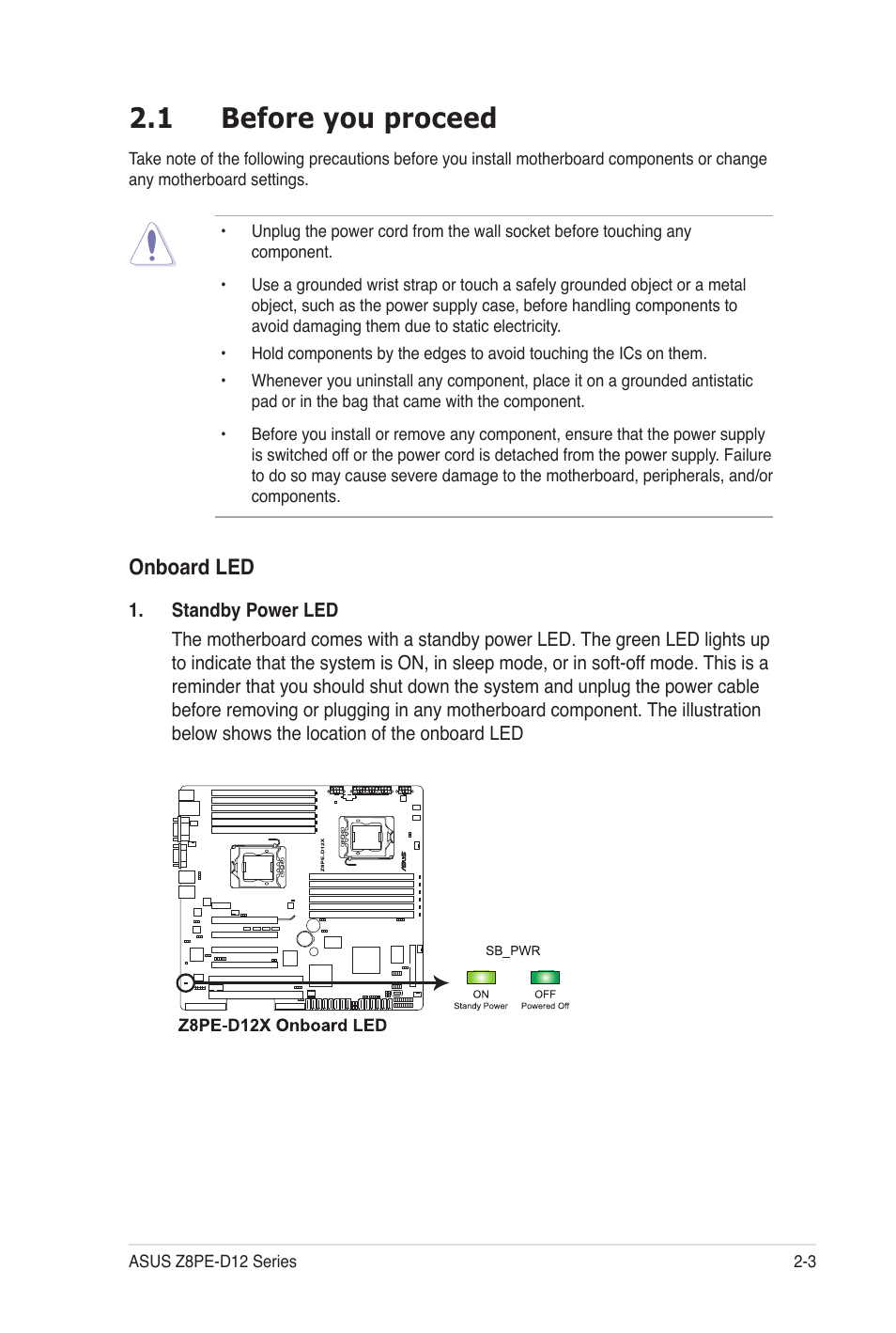 1 before you proceed | Asus Z8PE-D12 User Manual | Page 23 / 170