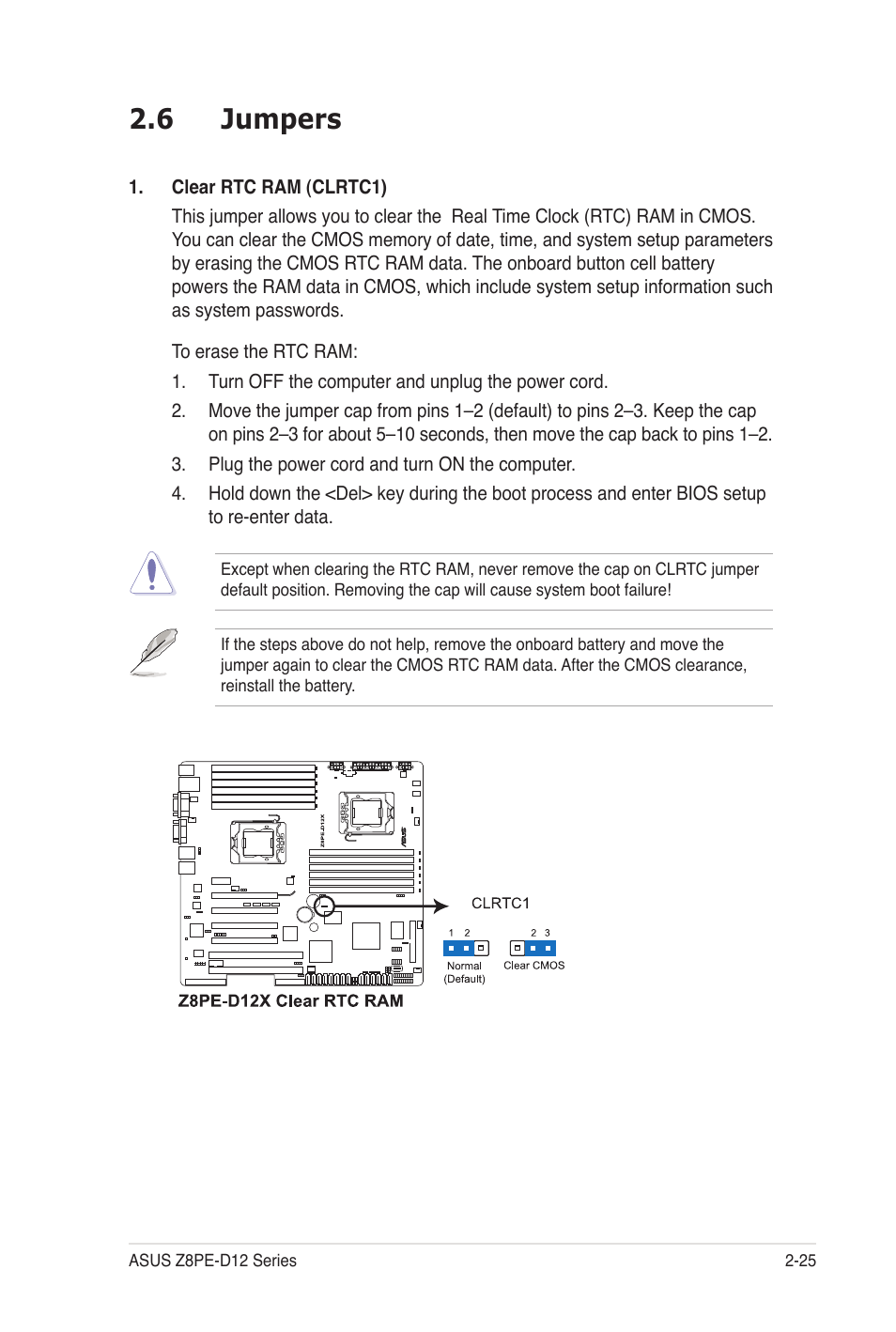 6 jumpers | Asus Z8PE-D12 User Manual | Page 45 / 170