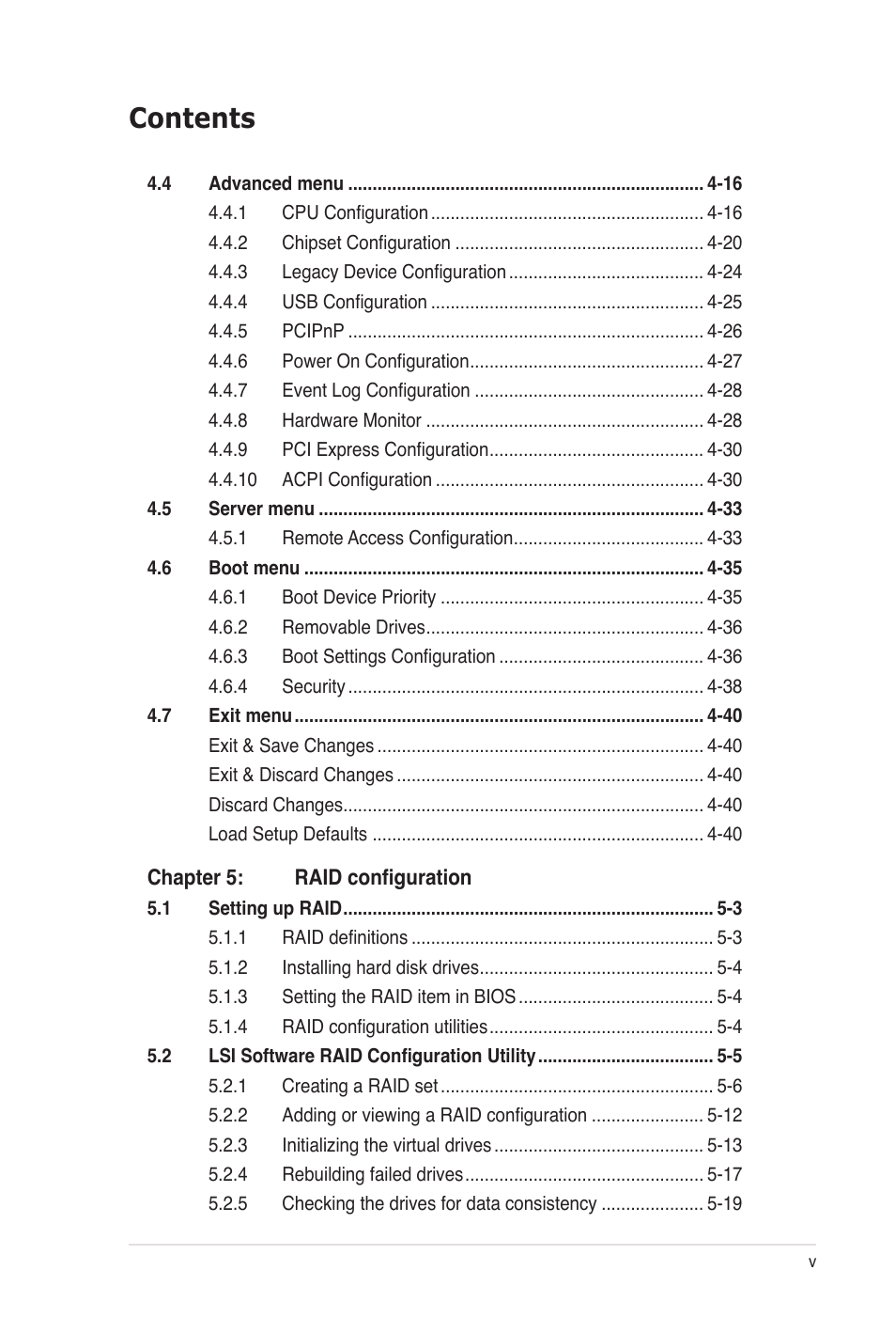Asus Z8PE-D12 User Manual | Page 5 / 170